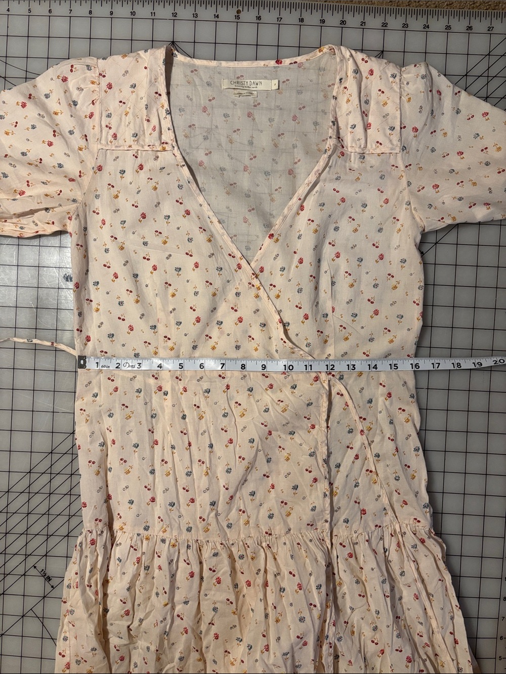 Christy Dawn The Augusta Dress Carnelian Aster Garden wrap floral cotton maxi - Picture 13 of 16